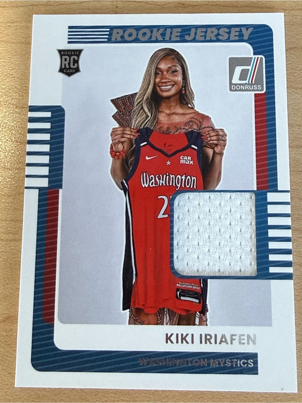 Panini Kiki Iriafen Washington Mystics Card - Red/Blue